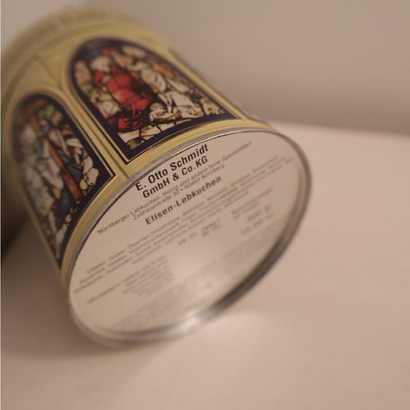 Vintage tea Tin with Stained Glass Design farmhouse moody decor kitchen storage - Picture 10 of 10